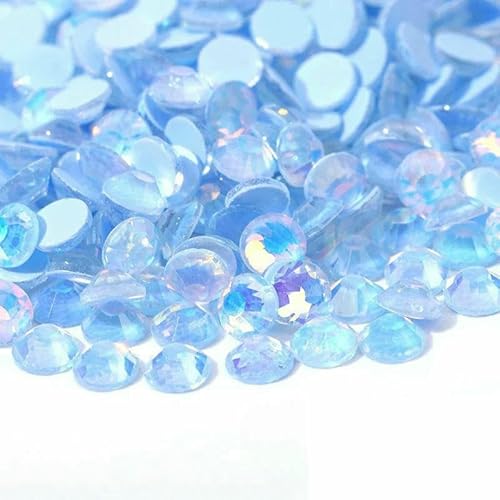 ss6-ss30Glitter Crystal Mocha Opal Non Hotfix Strasssteine Flatback Strasssteine Nägel Kristalle Diamant für Nail Art Nagel Charms-hellblau-ss16-1440pcs von DEFRTG