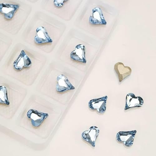x 9 mm/11 x 13,0 mm Herz-Diamant-Nagel, scharfer Boden, Diamant, Pfirsichrot, Mondlicht, Liebesdiamant, Kristall, Fantasiefarbe, Nagelschmuck, Wasserblau, 8 x 9, 100 Stück x 9 mm/11 x 13,0 mm Herz-Diamant-Nagel, scharfer Boden, Diamant, Pfirsichrot, Mondlicht, Liebesdiamant, Kristall, Fantasiefarbe, Nagelschmuck, Wasserblau, 8 x 9, 100 Stück von DEFRTG
