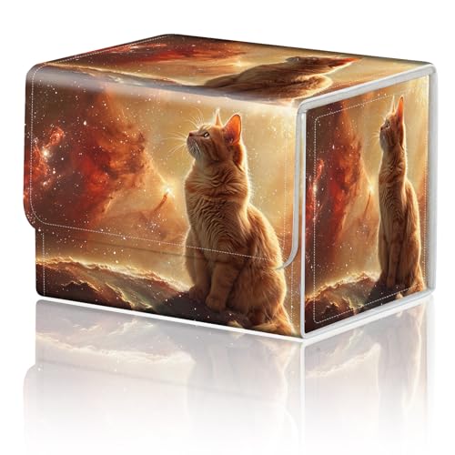 Kartenspiel Aufbewahrungsbox TCG Deck Box MTG Card Box Organizer Sammelkartenetui Kommandant Deck Box TCG Card Aufbewahrungsbox Magnetverschluss Kreatives Muster Bis zu 200 Karten, Orange und Weiß Kartenspiel Aufbewahrungsbox TCG Deck Box MTG Card Box Organizer Sammelkartenetui Kommandant Deck Box TCG Card Aufbewahrungsbox Magnetverschluss Kreatives Muster Bis zu 200 Karten, Orange und Weiß von DEGDFSGR