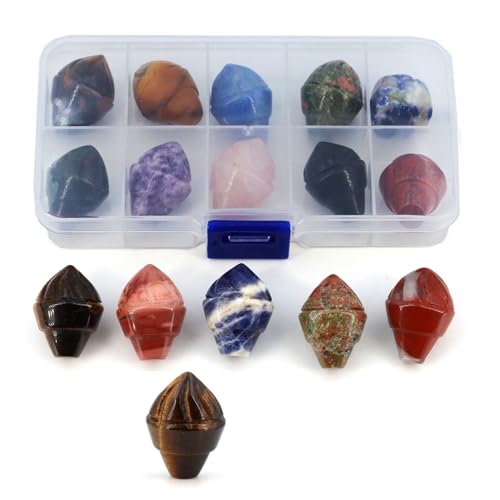 10 Stück/Box, zufälliger natürlicher Rohstein-Set, Kristall, geschnitzt, Totenkopf, runde Perlen, Chakra, Herzform, Apfelanhänger, Geschenk, Eiscreme 10 Stück/Box, zufälliger natürlicher Rohstein-Set, Kristall, geschnitzt, Totenkopf, runde Perlen, Chakra, Herzform, Apfelanhänger, Geschenk, Eiscreme von DEJIN