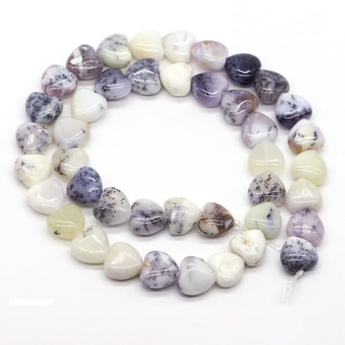 10 mm große Naturstein-Herzperlen, Opal, Amethyst, Turmalin, Abstandshalter, Perlen für die Herstellung von Halsketten, Armbändern, Zubehör 10 mm große Naturstein-Herzperlen, Opal, Amethyst, Turmalin, Abstandshalter, Perlen für die Herstellung von Halsketten, Armbändern, Zubehör von DEJIN