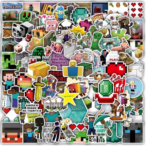 100pcs Miner Aufkleber, Vinyl Wasserdicht Decal Stickers, Kindergeburtstag Geschenk Motto Party Tasche Füllung Wasserflasche Koffer Skateboard Koffer Gitarre 100pcs Miner Aufkleber, Vinyl Wasserdicht Decal Stickers, Kindergeburtstag Geschenk Motto Party Tasche Füllung Wasserflasche Koffer Skateboard Koffer Gitarre von DEJIN