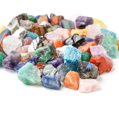 2 - 3 cm, groß, gemischt, seltener natürlicher Kristallstein, 20 Arten Kristalle, rohe Rohsteine, zufällig, 230 g von DEJIN