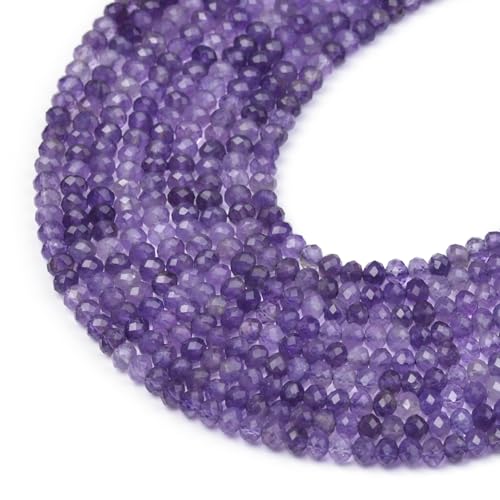 2 x 3 mm Naturstein facettierte Rondelle Perlen Labradorit lila Kristall geeignet für handgefertigte DIY Becklace-Armbänder 2 x 3 mm Naturstein facettierte Rondelle Perlen Labradorit lila Kristall geeignet für handgefertigte DIY Becklace-Armbänder von DEJIN