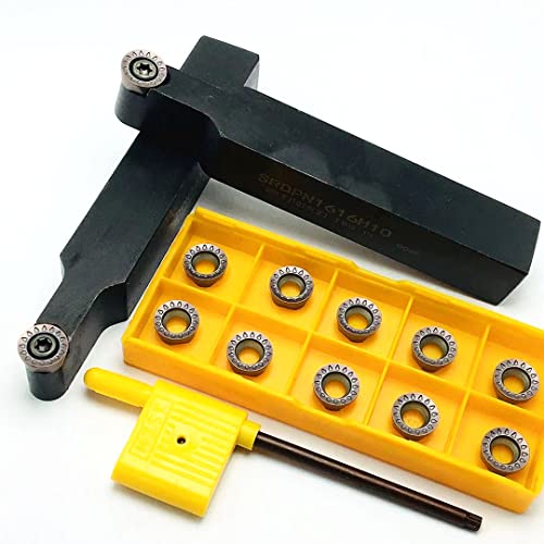 DEKII SRDPN SRDPN1010H10 SRDPN1212H10 SRDPN1616H10 Drehwerkzeughalter Bohrstange CNC-Außenwerkzeughalter RPMT10T3MO Hartmetalleinsatz (Size : RPMT10T3MOE VP15TF, Color : SRDPN1212H10) von DEKII