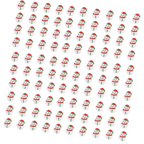 DEKKRYNFV 100pcs Acrylperlen 16x20mm Urlaub Schneemann Perlen Für Handgefertigtes Handwerk Weihnachtsdekoration Schmuck Handwerk Accessoires Urlaubsperlen Set von DEKKRYNFV