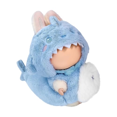 DEKKRYNFV 17 cm Plüschpuppenkleidung Stilvoller Jumpsuit Puppen Outfit Weiches Polyester Tierkostüm Für Anime Sitzen Figur Kleidung von DEKKRYNFV