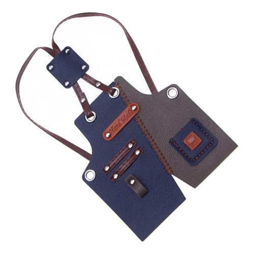 DEKKRYNFV Künstlerische Zweifarbige Verstellbare Schürze Für Puppenhouses Szene Mit PU Leder Puppen Kleidung Accessoire Arbeit Schürze von DEKKRYNFV