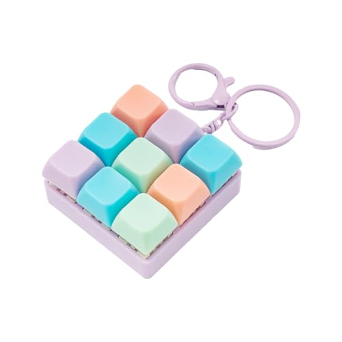 DEKKRYNFV Tragbare Tastaturklicker Keychain Stress Relief Toy Mit 9 Abnehmbaren Taste Rekonfigurierbar Für Erwachsene Und Kinder Tragbare Zucken Für Erwachsene von DEKKRYNFV