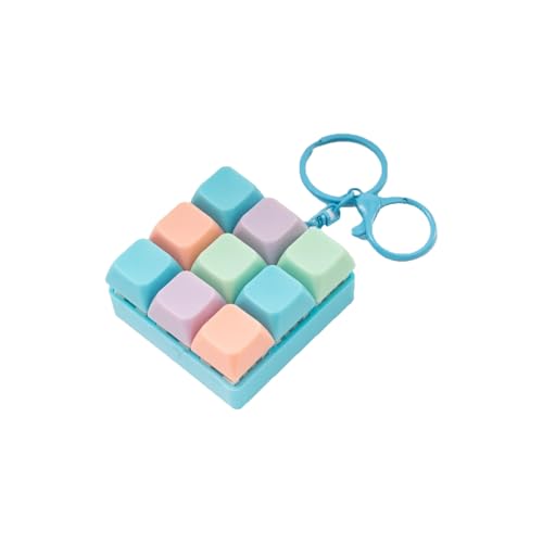 DEKKRYNFV Tragbare Tastaturklicker Keychain Stress Relief Toy Mit 9 Abnehmbaren Taste Rekonfigurierbar Für Erwachsene Und Kinder Tragbare Zucken Für Erwachsene von DEKKRYNFV