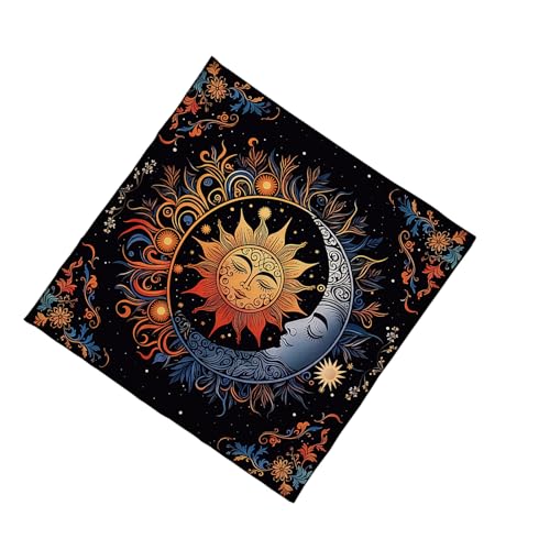 Divinationen Tischdecke Sonnenmond Muster Astrologie Tarotkarte Tischdecke Altars Stoff Göttlichkeit Brettspiel Accessoire Kartentisch Tuch Wand Dekore von DEKKRYNFV