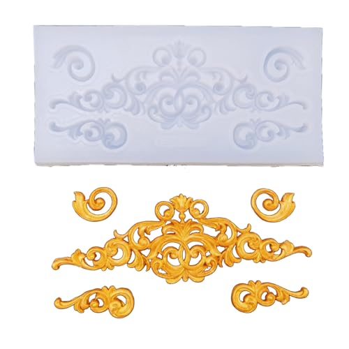 Kuchen Dekorieren Schimmel 5 Eingebaute Geprägte Designs Premium Ofen Safe Easy Release Cleanup Premium Kuchen Design Vorlagen Set Set von DEKKRYNFV