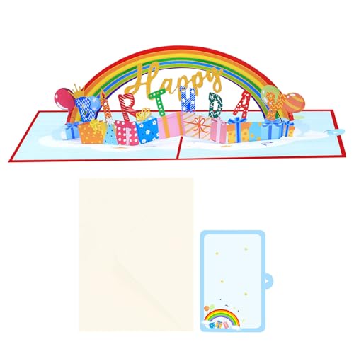 Premium Rainbow Celebration Card Mit Komplexen Plan Flexibel Für Geburtstage Jubiläen Ansonsten Deck Dekorative Partykarte von DEKKRYNFV