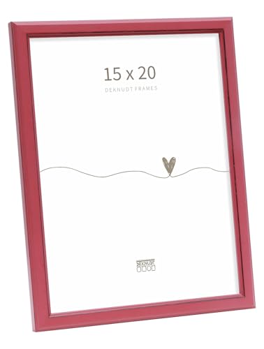 Deknudt Frames S236F4 Bilderrahmen für Format 15x20 cm in Rot Holz zum Aufhängen & Aufstellen von DEKNUDT