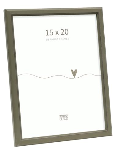 Deknudt Frames S236F8 Bilderrahmen für Format 15x20 cm Khaki Holz zum Aufhängen & Aufstellen von DEKNUDT