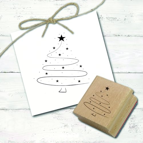 Dekolando Stempel Tannenbaum Sterne - Weihnachtsstempel Holzstempel Motivstempel Weihnachten - Abdruck 45 x 48 mm Dekolando Stempel Tannenbaum Sterne - Weihnachtsstempel Holzstempel Motivstempel Weihnachten - Abdruck 45 x 48 mm von DEKO-LANDO