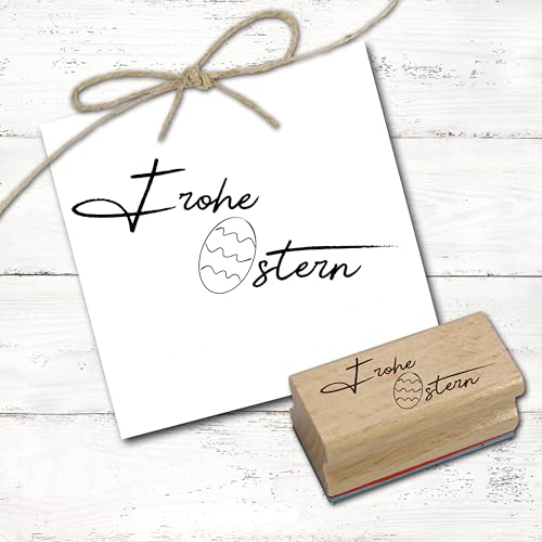 Dekolando Motivstempel Schriftzug Frohe Ostern minimalistisch Stempel Osterei - Abdruck 68 x 28 mm Dekolando Motivstempel Schriftzug Frohe Ostern minimalistisch Stempel Osterei - Abdruck 68 x 28 mm von DEKO-LANDO
