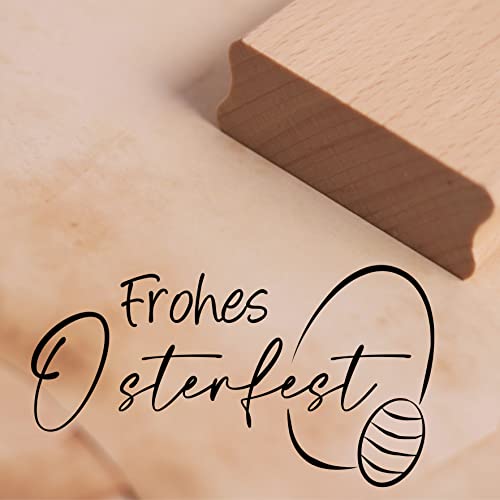 Motivstempel Frohes Osterfest Stempel Ostereier 68 x 38 mm von DEKO-LANDO