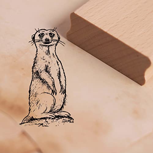 Motivstempel Süßes Erdmännchen stehend Stempel 37 x 68 mm von DEKO-LANDO