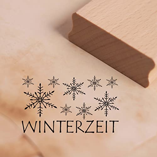 Motivstempel Winterzeit Stempel Schneeflocken - ca. 48 x 28mm von DEKO-LANDO