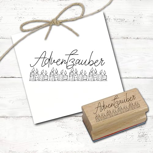 Stempel Adventzauber - Kerzen Motivstempel ca. 98 x 40 mm von DEKO-LANDO