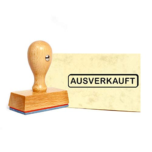 Stempel Ausverkauft - Holzstempel - 49 x 9 mm von DEKO-LANDO