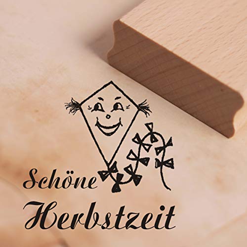 Stempel Drachen Schöne Herbstzeit - Motivstempel ca. 38 x 38 mm von DEKO-LANDO