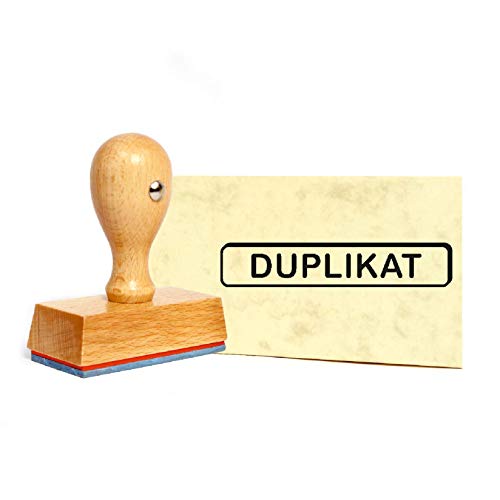 Stempel Duplikat - Holzstempel - 49 x 9 mm von DEKO-LANDO