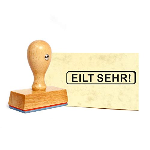 Stempel Eilt sehr - Holzstempel - 49 x 9 mm von DEKO-LANDO