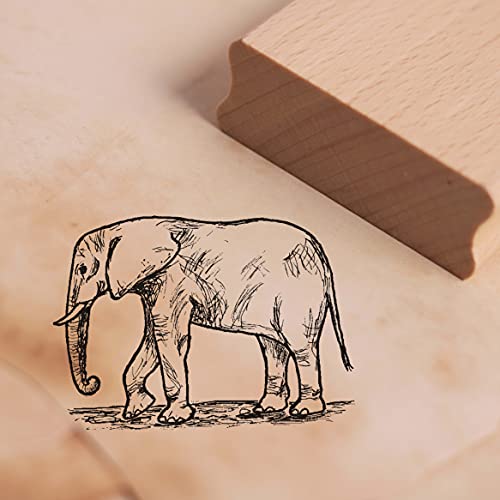 Stempel Elefant Natur - Motivstempel ca. 48 x 34 mm von DEKO-LANDO