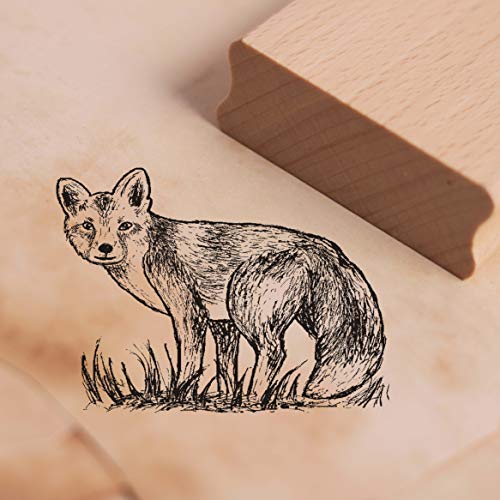 Stempel Fuchs auf der Wiese - Motivstempel ca. 38 x 28 mm von DEKO-LANDO