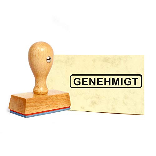 Stempel Genehmigt - Holzstempel - 49 x 9 mm von DEKO-LANDO