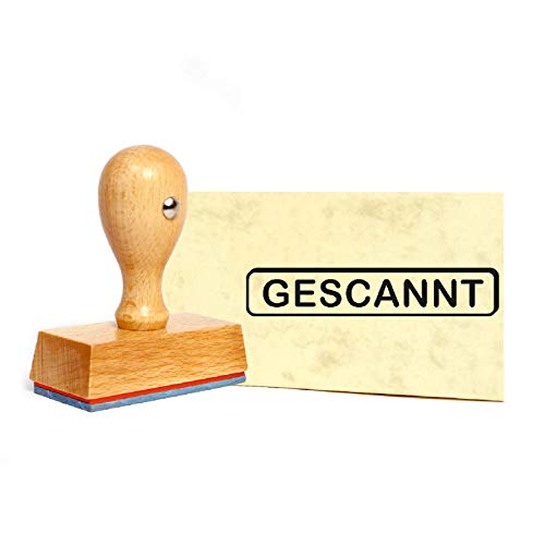 Stempel Gescannt - Holzstempel - 49 x 9 mm von DEKO-LANDO