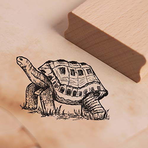 Stempel Große Schildkröte Natur - Motivstempel ca. 38 x 26 mm von DEKO-LANDO