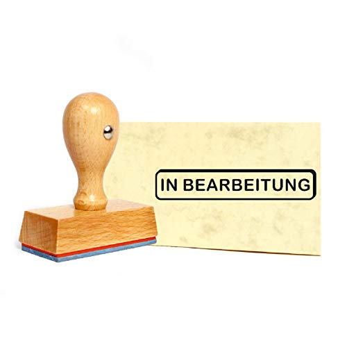 Stempel In Bearbeitung - Holzstempel - 49 x 9 mm von DEKO-LANDO