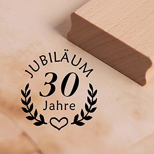 Stempel Jubiläum 30 Jahre Glück - Motivstempel ca. 38 x 38 mm von DEKO-LANDO