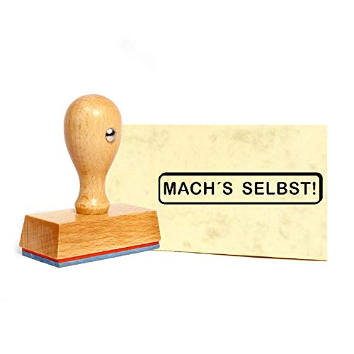 Stempel Mach's selbst - Holzstempel - 49 x 9 mm von DEKO-LANDO