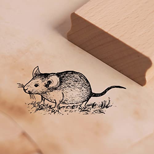 Stempel Maus Natur - Motivstempel ca. 58 x 26 mm von DEKO-LANDO