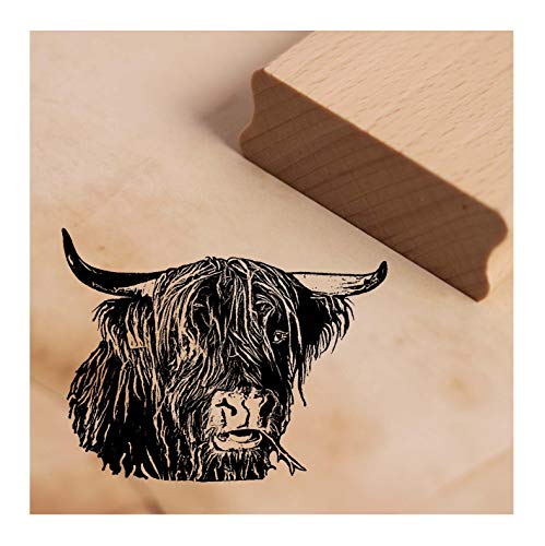 Stempel Motivstempel - Galloway Rind - Holzstempel ca. 38x38mm von DEKO-LANDO