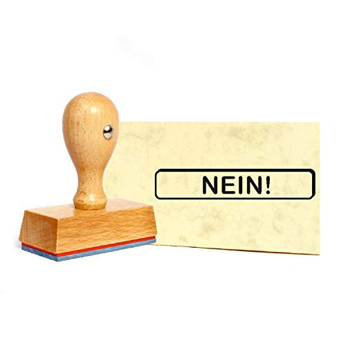Stempel Nein - Holzstempel - 49 x 9 mm von DEKO-LANDO