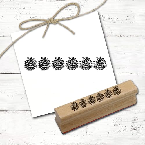 Stempel Zapfen Bordüre - Motivstempel Holzstempel Kienapfel Herbst Winter Kiefernzapfen - Abdruck 98 x 17 mm Stempel Zapfen Bordüre - Motivstempel Holzstempel Kienapfel Herbst Winter Kiefernzapfen - Abdruck 98 x 17 mm von DEKO-LANDO
