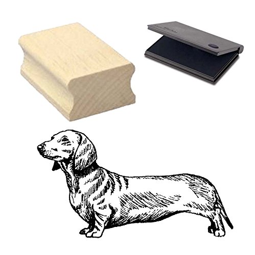 « DACKEL KURZHAAR » Motivstempel mit Kissen Scrapbooking - Embossing - Basteln - Hund von DEKOLANDO