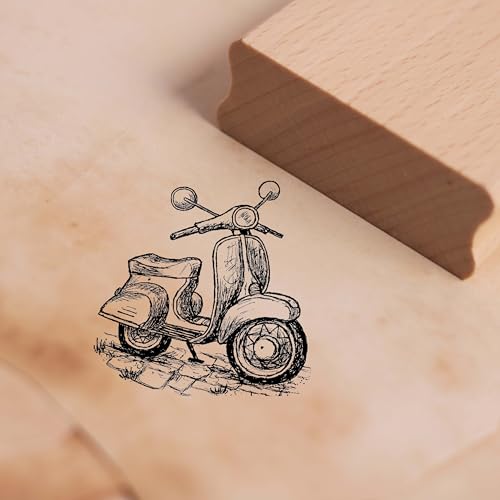 Dekolando Motivstempel Motorroller Vintage Stempel Holzstempel Scrapbooking Stempeln - Abdruck 48 x 48 mm Dekolando Motivstempel Motorroller Vintage Stempel Holzstempel Scrapbooking Stempeln - Abdruck 48 x 48 mm von DEKOLANDO