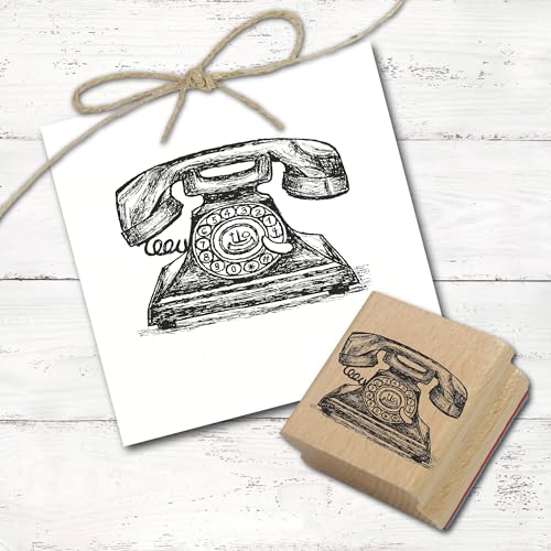Dekolando Motivstempel Vintage Telefon - Stempel Holzstempel Scrapbooking - Abdruck 38 x 28 mm Dekolando Motivstempel Vintage Telefon - Stempel Holzstempel Scrapbooking - Abdruck 38 x 28 mm von DEKOLANDO