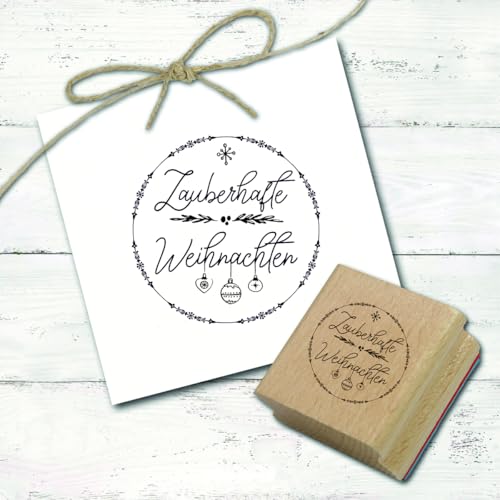 Dekolando Motivstempel Zauberhafte Weihnachten Stempel minimalistisch - Tannenzweig Kugeln - Holzstempel Weihnachtsstempel - Abdruck Ø 48 mm Dekolando Motivstempel Zauberhafte Weihnachten Stempel minimalistisch - Tannenzweig Kugeln - Holzstempel Weihnachtsstempel - Abdruck Ø 48 mm von DEKOLANDO