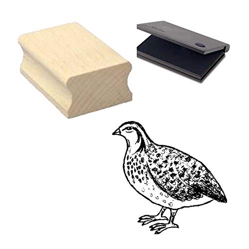 Motivstempel Wachtel dunkel gepunktet 02 - ca. 40 x 40 mm - inkl. Kissen Motivstempel Wachtel dunkel gepunktet 02 - ca. 40 x 40 mm - inkl. Kissen von DEKOLANDO