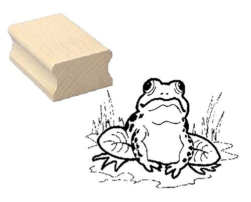 Stempel Frosch Kröte auf Seerose - ca. 40 x 40 mm Stempel Frosch Kröte auf Seerose - ca. 40 x 40 mm von DEKOLANDO