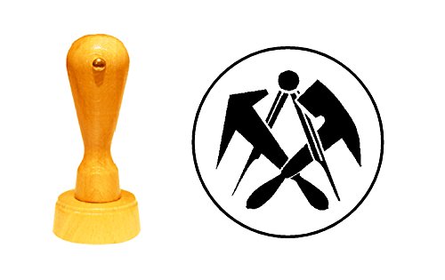 Stempel Holzstempel Motivstempel « DACHDECKER » Zunftzeichen von DEKOLANDO