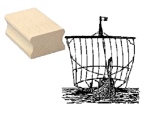 Stempel Holzstempel Motivstempel « DRACHENBOOT » Scrapbooking - Embossing Nordmann Wikinger Seefahrt Schiff Wikingerschiff von DEKOLANDO