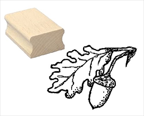 Stempel Holzstempel Motivstempel « EICHEL 02 » Scrapbooking - Pflanze von DEKOLANDO